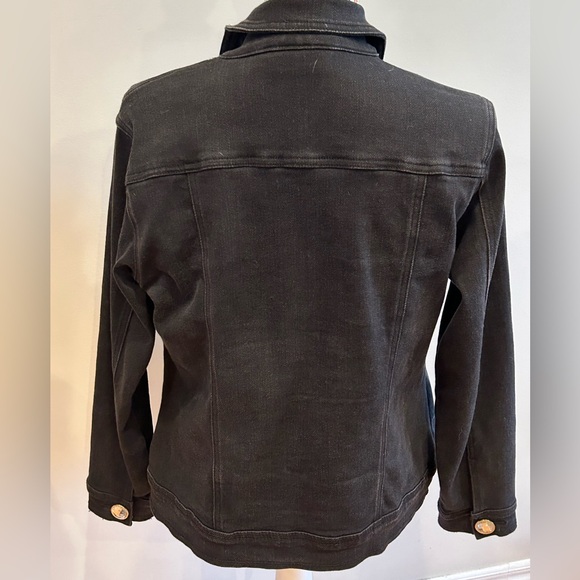 Diane Gilman black Jean jacket with big crystal buttons in excellent condition. - Picture 3 of 4